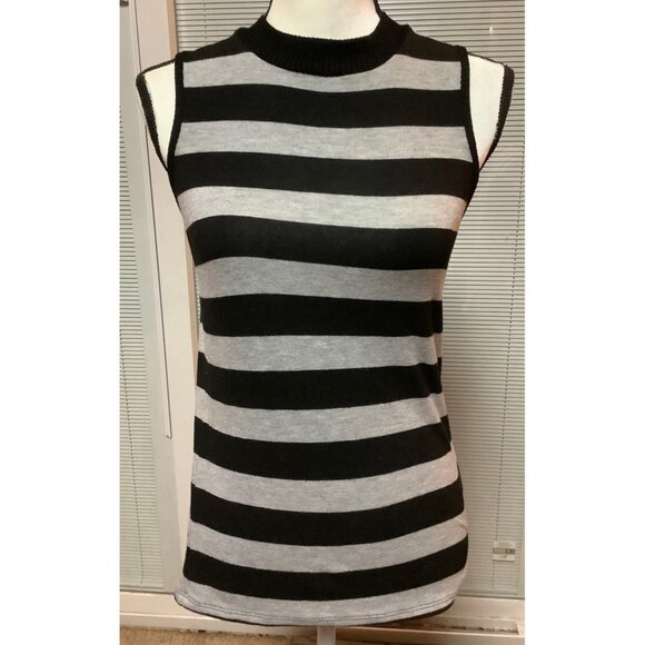 Red Haute Grey & Black Striped Tank — NWT — SMALL - Picture 1 of 7